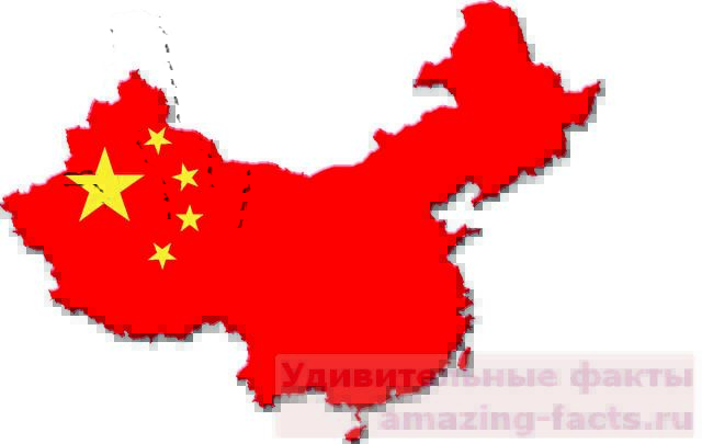 Карта территории Китая