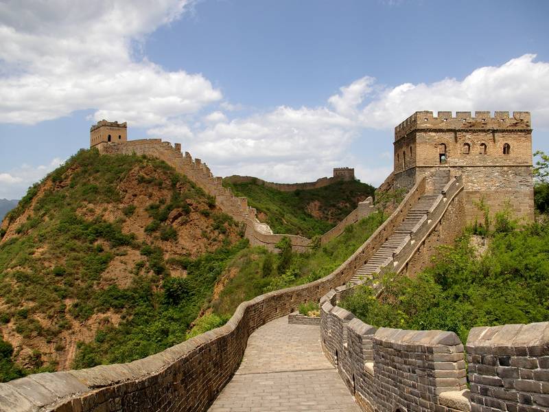 Великая Китайская стена. Небольшой фрагмент.
